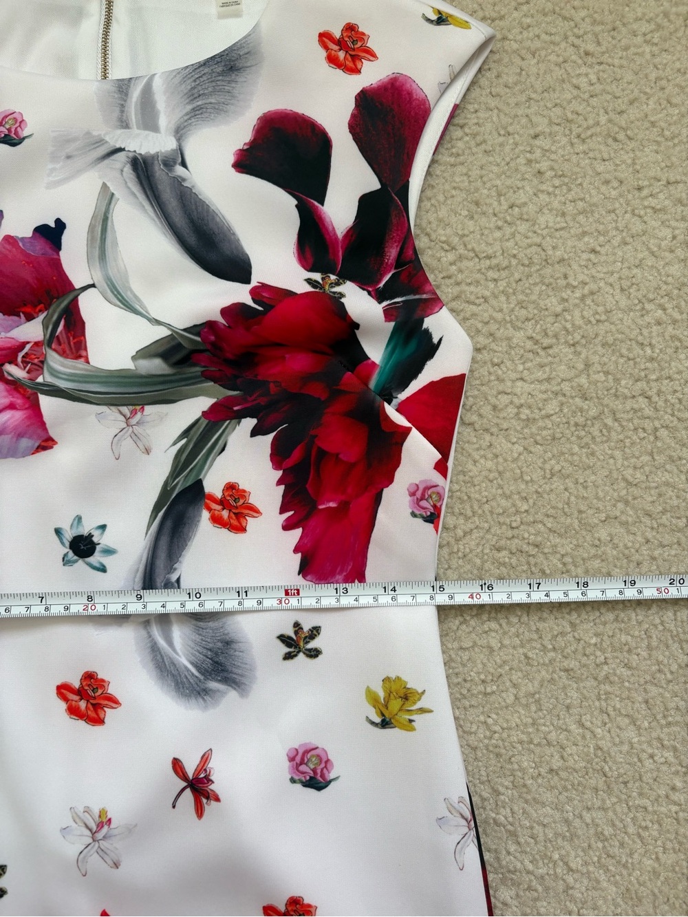 T Tahari Orchid Bloom body con sheath floral dress sz 6 romantic garden feminine - Picture 4 of 8